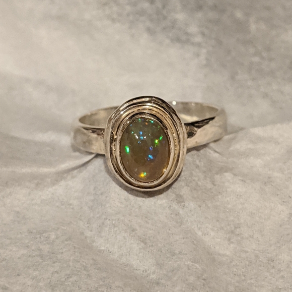 SOLD* Ethiopian Opal Ring, Size 8 Brilliant Fire - Picture 10 of 10